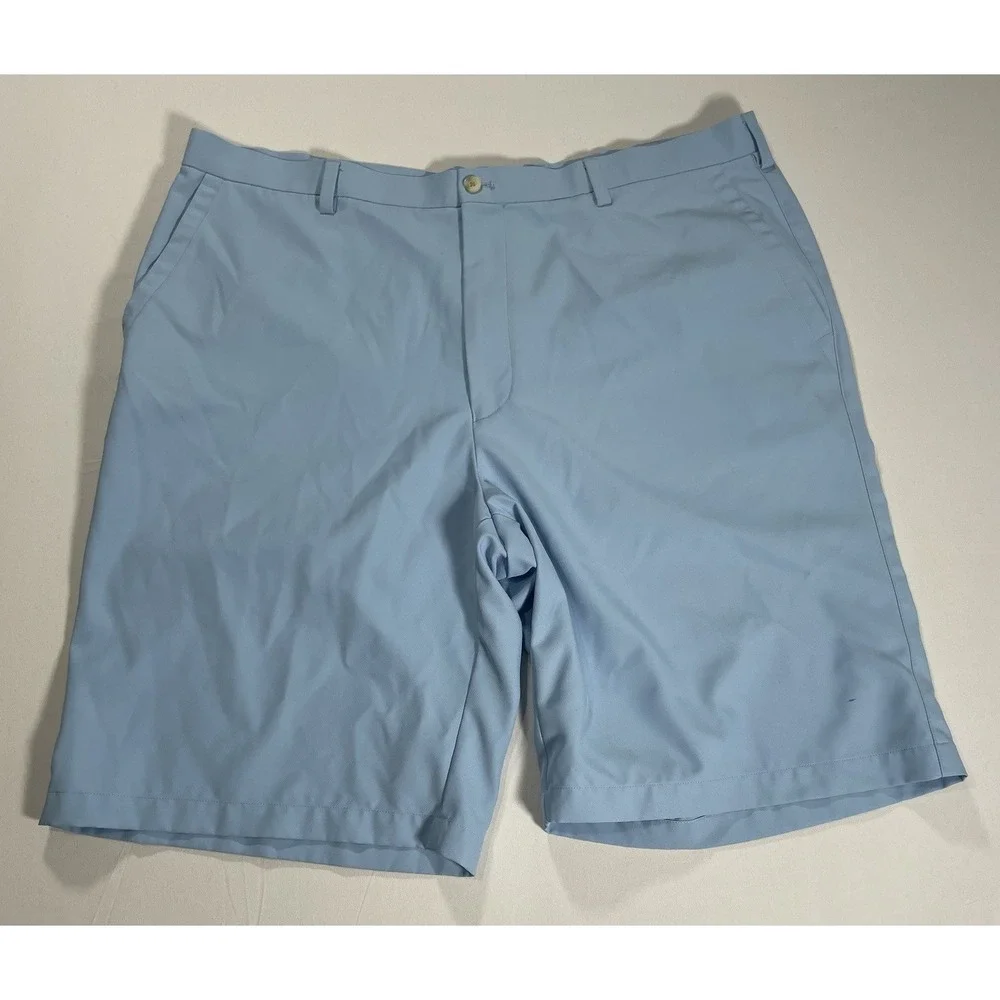 Peter Millar Salem shorts Men's 42 Performance Chino Golf Light Blue Wicking - Picture 1 of 11